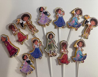 Encanto Cupcake Toppers: Set of 12, Birthday Party Decorations