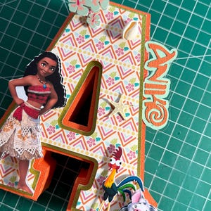 Moana 3D Buchstaben Zeichen: Handgemachtes Party Herzstück Bild 6
