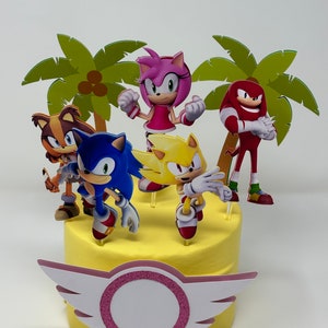 Sonic cake topper Amy Rose Cake Topper Sonic Birthday Sonic the hedgehog Sonic and friends