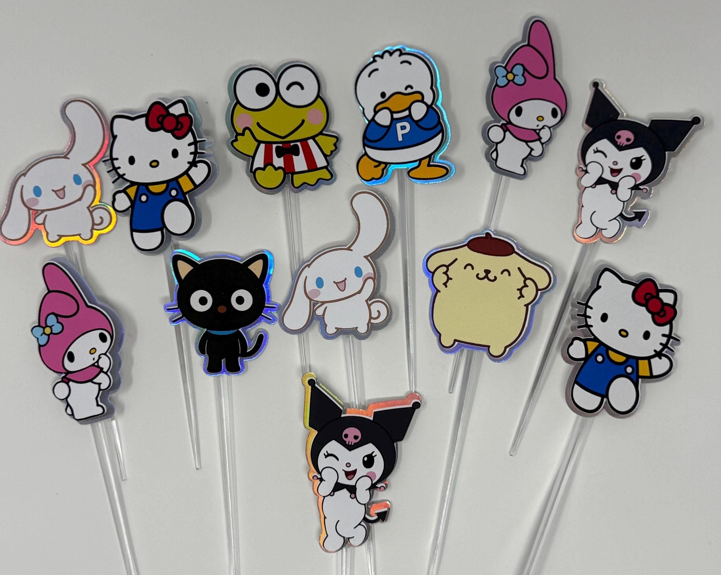 Kitty and friends cake topper - Etsy México, image size:2452x1956