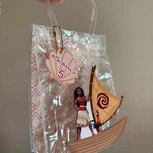 Moana – spersonalizowana przezroczysta torebka na upominki: urodzinowa torebka na słodycze zdjęcie 10