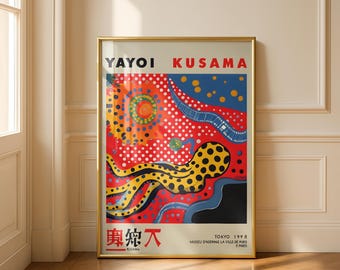 Psychedelic Octopus Art Print: Yayoi Kusama Inspired Pop Art (Digital Download)