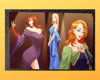 Gilded Butterfly Character Art Print - Lear Sisters