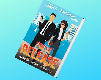 PRESS RELEASE signed paperback Behind the Scenes Romantic Comedy Series, Book 2, Romance, Booktok, Bookstagram, Comic Con, Rivals to Lovers