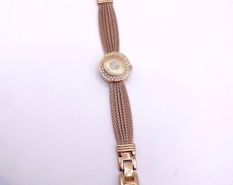 Anne Clain Locket Secret Watch Gold Tone 7 Inches