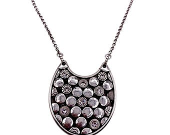 Collar largo reversible de cristal plateado Brighton LUNA de 28 pulgadas