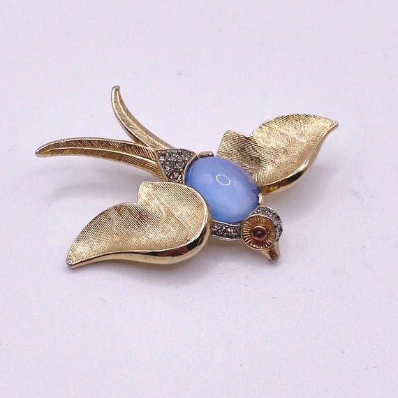 Trifari Jelly Belly Brooch Blue Bird by Alfred Philippe - Etsy