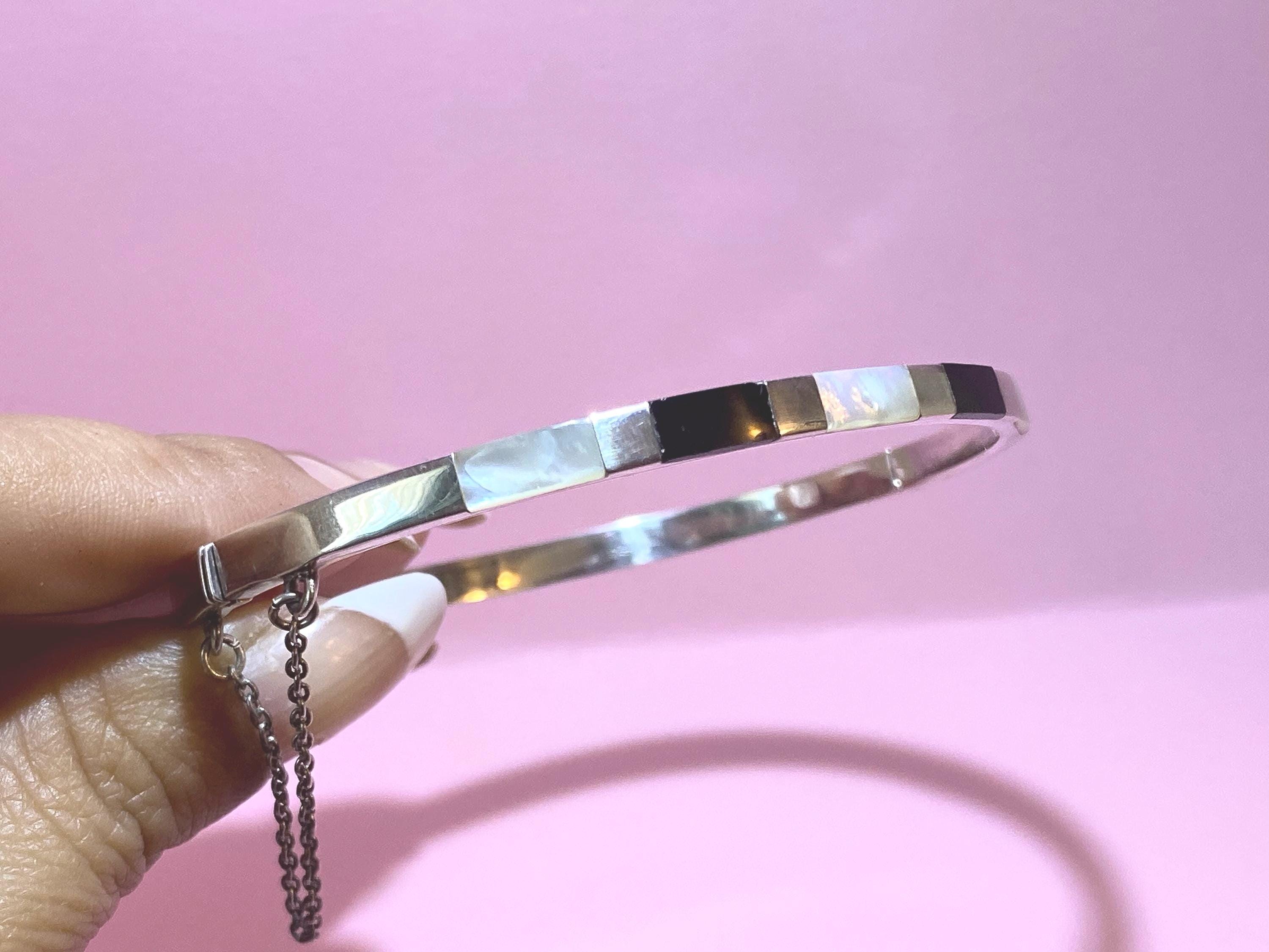 ヴィンテージ スターリングシルバー バングルブレスレット 