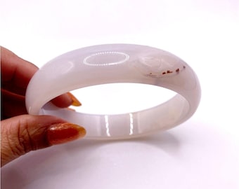 White Agate Stone Bracelet 7 inches Wrist
