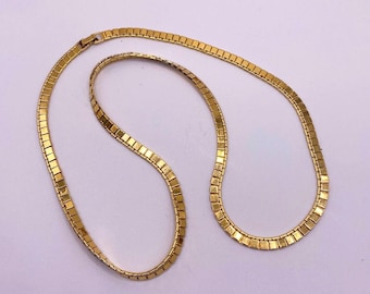 Monet Vintage Golden Chain Square Links 24”