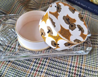 Vintage Coty Powder Box: Round Vanity Storage Container