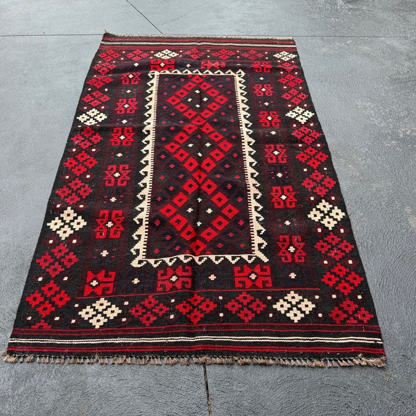 Tapis kilim afghan turc persan tissé à la main 170 x 100 cm