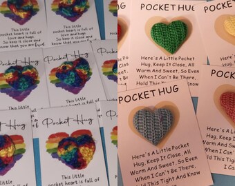 Emotional Support Crocheted Pocket Hug Heart