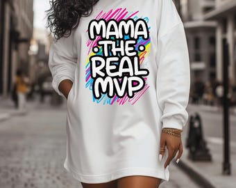 4-Mama The Real MVP PNG Bundle | Mother’s Day Shirt Design | Colorful Mom Quote