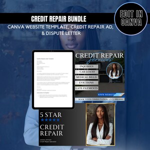 Kreditreparatur-Bundle|Kreditreparatur Website|Kreditreparatur AD|Kreditreparatur Dispute Letter|Canva Vorlage|Kreditreparatur|Kreditreparatur Vorlage