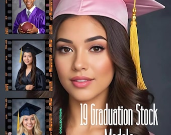 19 Graduation Stock Models|Graduation Stock Photos|Stock Model|Grad Models|Senior Photos|Cap & Gown Photos