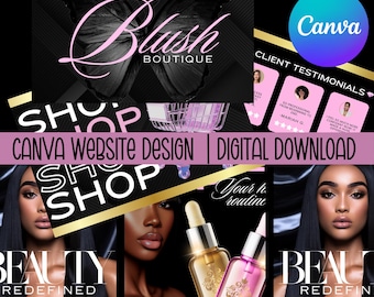 Website Canva Template|Canva Website|Editable Canva Template|Canva Sales Page|Sales Page Template|Landing Page|Website Design