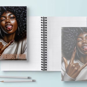 Be Fiercely You Journal Cover PNG Design| Printable Planner Cover| Notebook Cover| Printable Notebook Cover| Digital Instant Download| PNG
