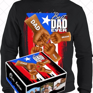 Pacchetto regalo per la festa del papà/Scatola ricordo per la festa del papà e modello per maglietta/Scatola regalo per il papà/Design per maglietta personalizzato/Modello modificabile
