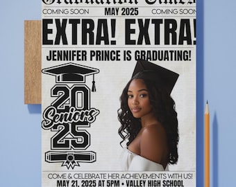 Customizable Graduation Announcement Template|Graduation Flyer |Graduation Announcement|Editable Graduation Invitation Flyer|Class of 2026