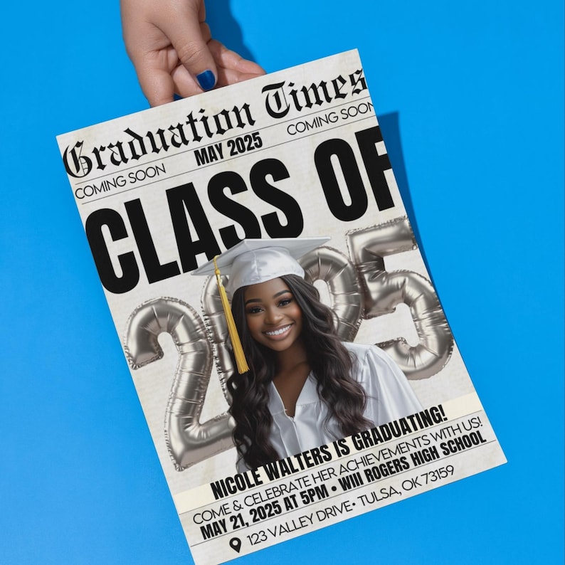Customizable Graduation Announcement Template|graduation Flyer ...