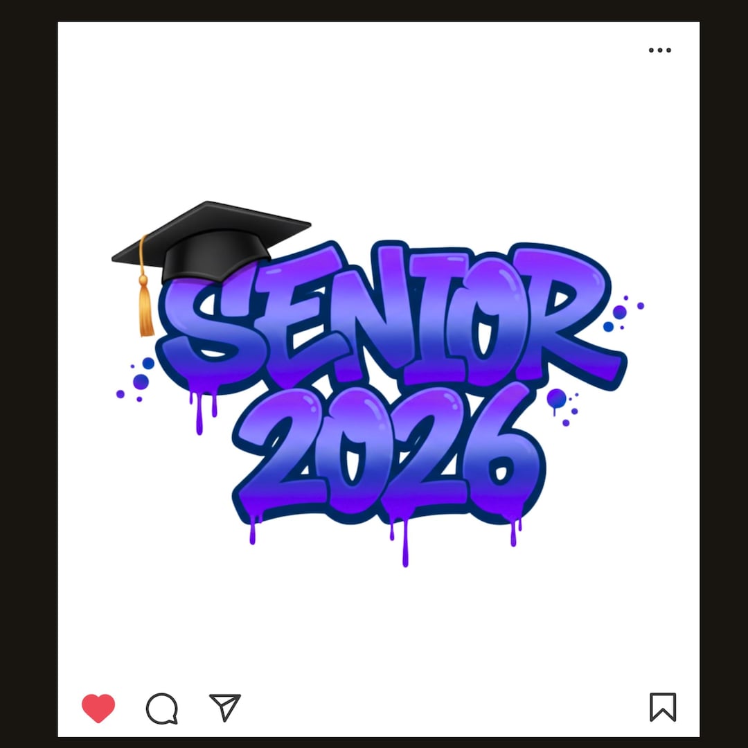 10-senior 2026 PNG Bundle | Graffiti Graduation Design | Class of 2026 ...