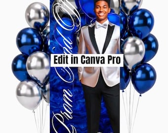Prom Send Off Banner Template|Graduation Party Backdrop|Customizable Canva Pro Banner|Class of 2026 Grad Sign