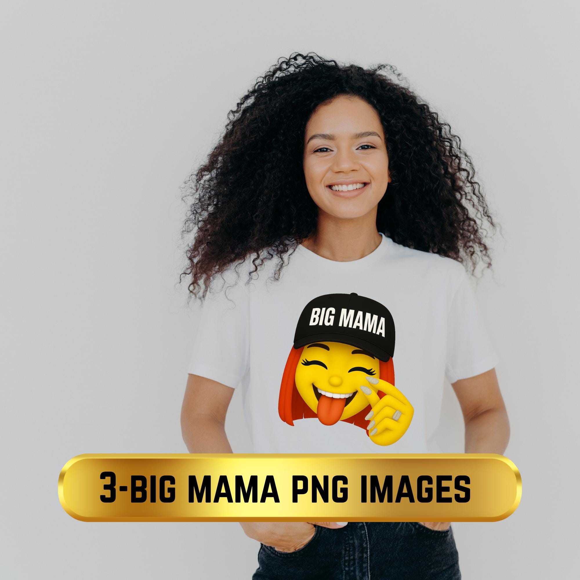 BIG MAMA Emoji Girl Clipart – 3 Versions Included (blonde Hair