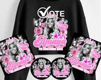 Homecoming Bundle Canva Template | Shirt, Flyer, and  Button Design for King & Queen Campaign