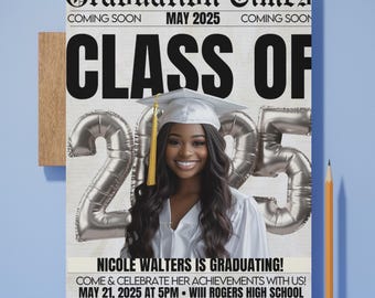 Customizable Graduation Announcement Template|Graduation Flyer |Graduation Announcement|Editable Graduation Invitation Flyer|Class of 2026