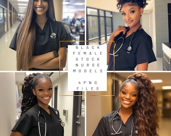 4 Black Female Nurse Stock Images | Nurse Beauty Stock Image | Black Women Stock Photos | Stock Photo | Nurse Stock Model| Model Stock Photo