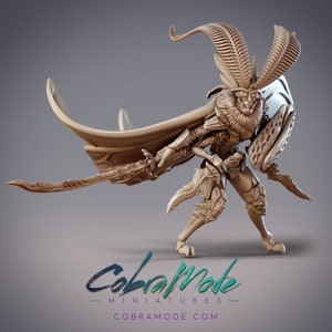 Fidelium Hunter - Cobramode: 3d printed model rpg npc mini character mythical creatures insect moth