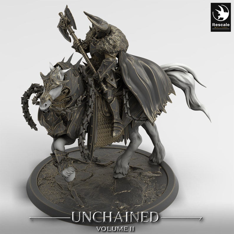 Black Knight charge Rescale Miniatures Tabletop Miniature Painting