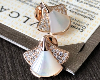 Authentic Bvlgari DIVAS' DREAM  earrings in 18k rose gold and diamond