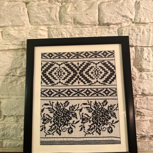Bohemian Embroidered Wall Art | Abstract Floral Design (Unframed)