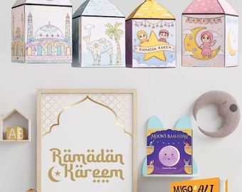 Lampion na Ramadan DIY do wydrukowania | Zajęcia plastyczne dla dzieci na Ramadan (do pobrania w formacie PDF)