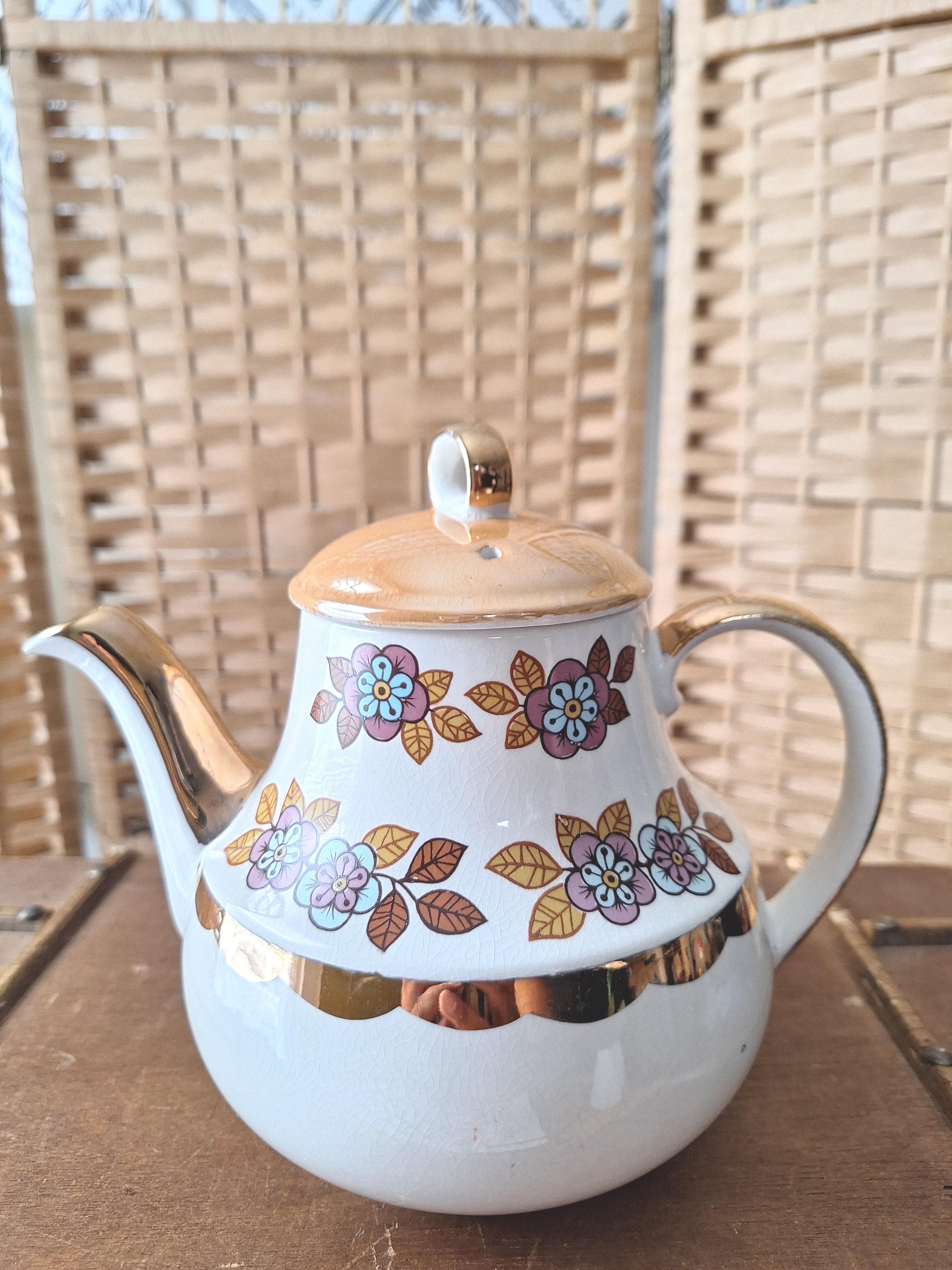 Vintage Gibsons Staffordshire English Floral Teapot - Etsy