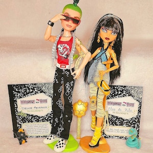 Mattel Creeproduction Cleo De Nile and Deuce Gorgon Dolls - monster high doll - ever after high - vintage collectible - girl doll - toys