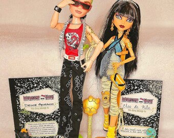 Mattel Creeproduction Cleo De Nile and Deuce Gorgon Dolls - monster high doll - ever after high - vintage collectible - girl doll - toys