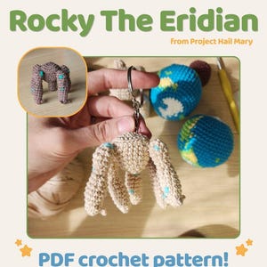 Rocky The Eridian Crochet PDF Pattern – Project Hail Mary (Keychain Size)