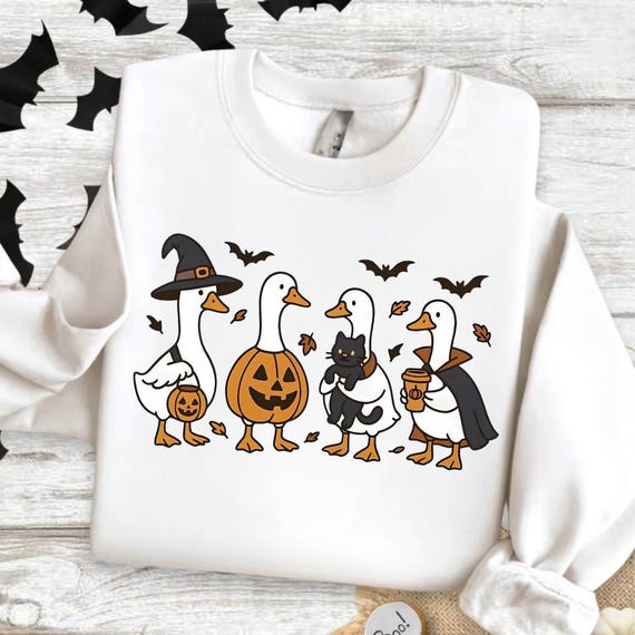 Comfort Colors Halloween Goose shirt, Spooky Goose Shirt, Funny Halloween Sweatshirt, Spooky Season Hoodie, Cute Halloween Shirt