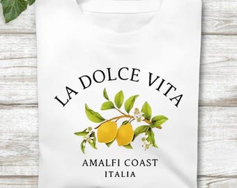 Limoncello la dolce vita shirt, Lemon Graphic Shirt, Italian Summer Tee-Shirt, Gift for Lemon Lovers, Italy Vacation T-Shirt, Cocktails Tee