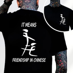 It Means Friendship In Chinese Shirt, Funny Humorous Shirt, Chinese Naughty Words Shirt, Funny Shirt for Men, Adult Humor Shirt