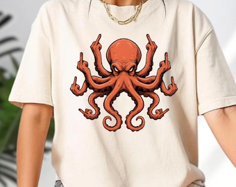 Octopus Shirt, Japan Japanese, Fisherman Aesthetic, Octopus T-Shirt, Retro Graphic Tee, Seafood T-Shirt, Octopus Tee, Ocean Sea Lover Shirt