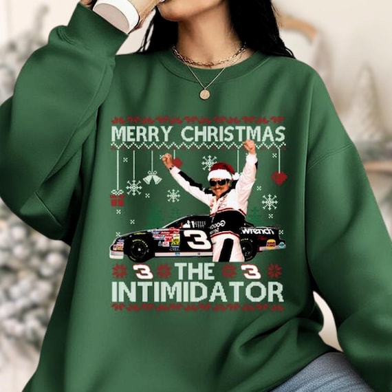 Dale Earnhardt Merry Christmas The Intimidator Sweatshirt, Christmas Dale Earnhardt Hoodie, Christmas Nascar Racing Tee,Ugly Christmas Shirt