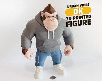 Donkey Kong Urban Vibes 3D printed figure - collectible, fan art, arcade & gaming decoration, nostalgia gift