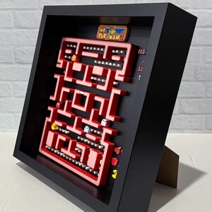 Ms. Pac-man Shadow Box 3D Diorama 10.5” X 10.5” X 2.5” - Fan Art ...