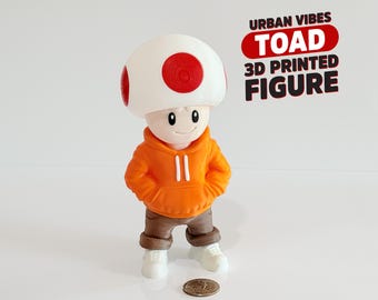 Toad Urban Vibes 3D printed figure - collectible, fan art, arcade & gaming decoration, nostalgia gift