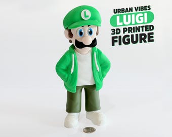 Luigi Urban Vibes 3D printed figure - collectible, fan art, arcade & gaming decoration, nostalgia gift