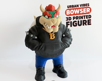 Bowser Urban Vibes 3D printed figure - collectible, fan art, arcade & gaming decoration, nostalgia gift